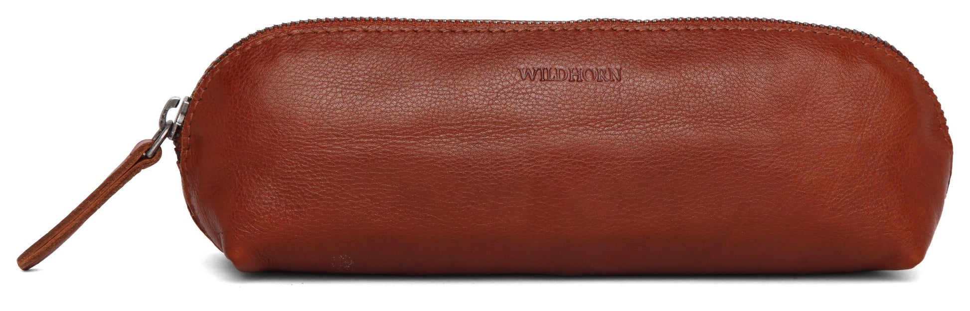 WILDHORN® Leather Stationery Stylish Simple Pencil Bag Durable Compact Zipper Pencil Utility Case Pouch - WILDHORN