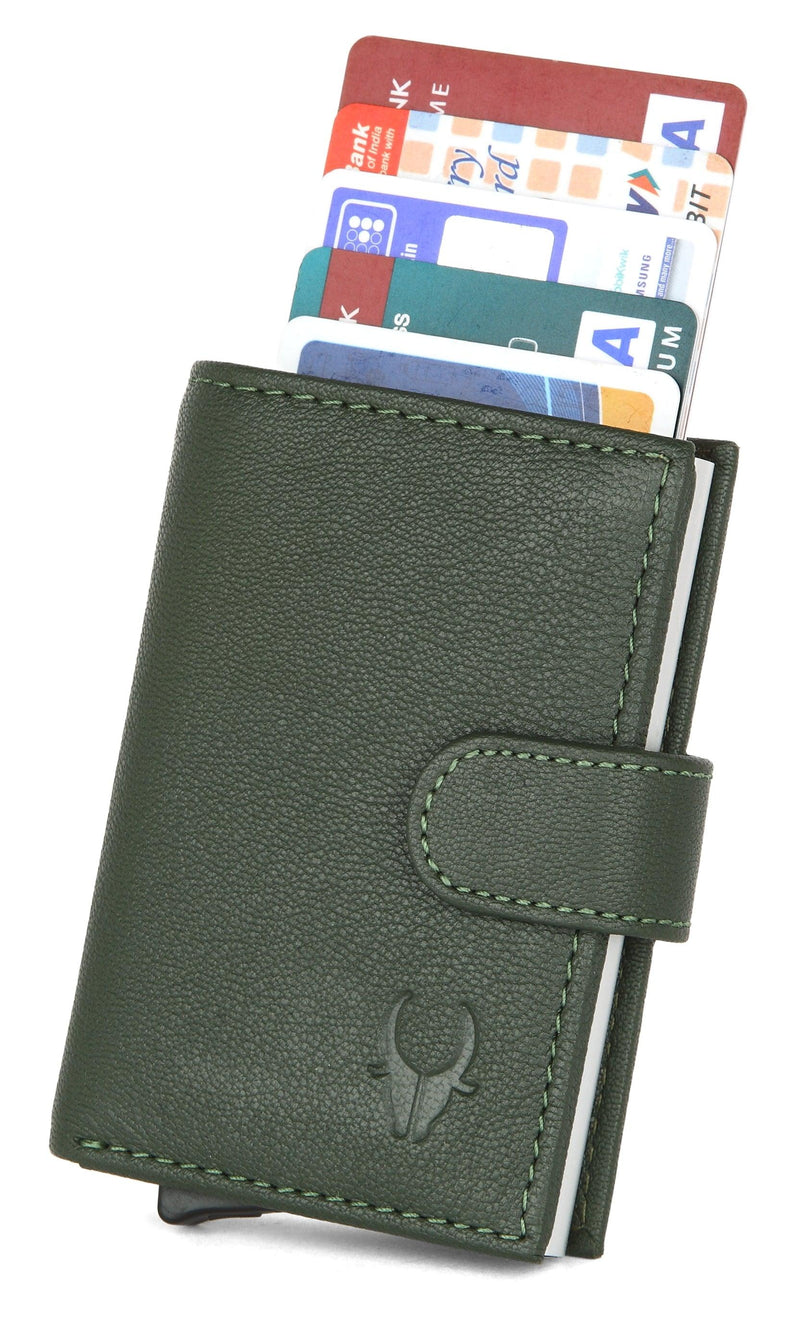 WildHorn® RFID Protected Unisex Genuine Leather Card Holder - WILDHORN