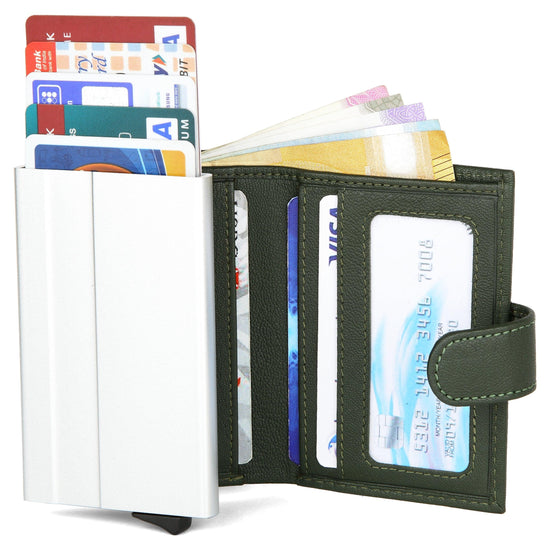 WildHorn® RFID Protected Unisex Genuine Leather Card Holder - WILDHORN