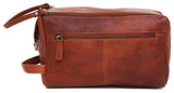 WILDHORN® Leather Toiletry Bag for Men or Women - Dopp Kit for Travel Large Cosmetic and Shaving Bag. Toiletries Organizer