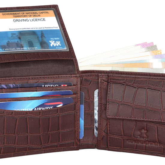 WildHorn® RFID Protected Custom Engraved Personalized High Quality Mens Leather Wallet for Gifting - WILDHORN