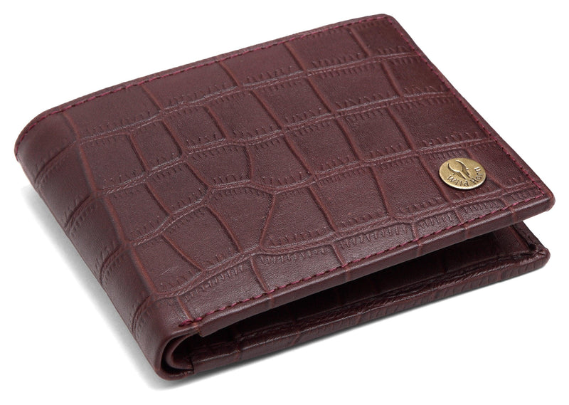 WildHorn® RFID Protected Genuine High Quality Leather Wallet Keychain & Pen Combo for Men
