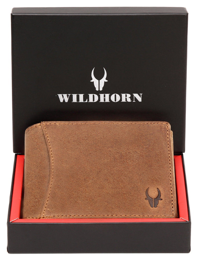 WildHorn® RFID Protected Genuine High Quality Leather Wallet for Men - WILDHORN