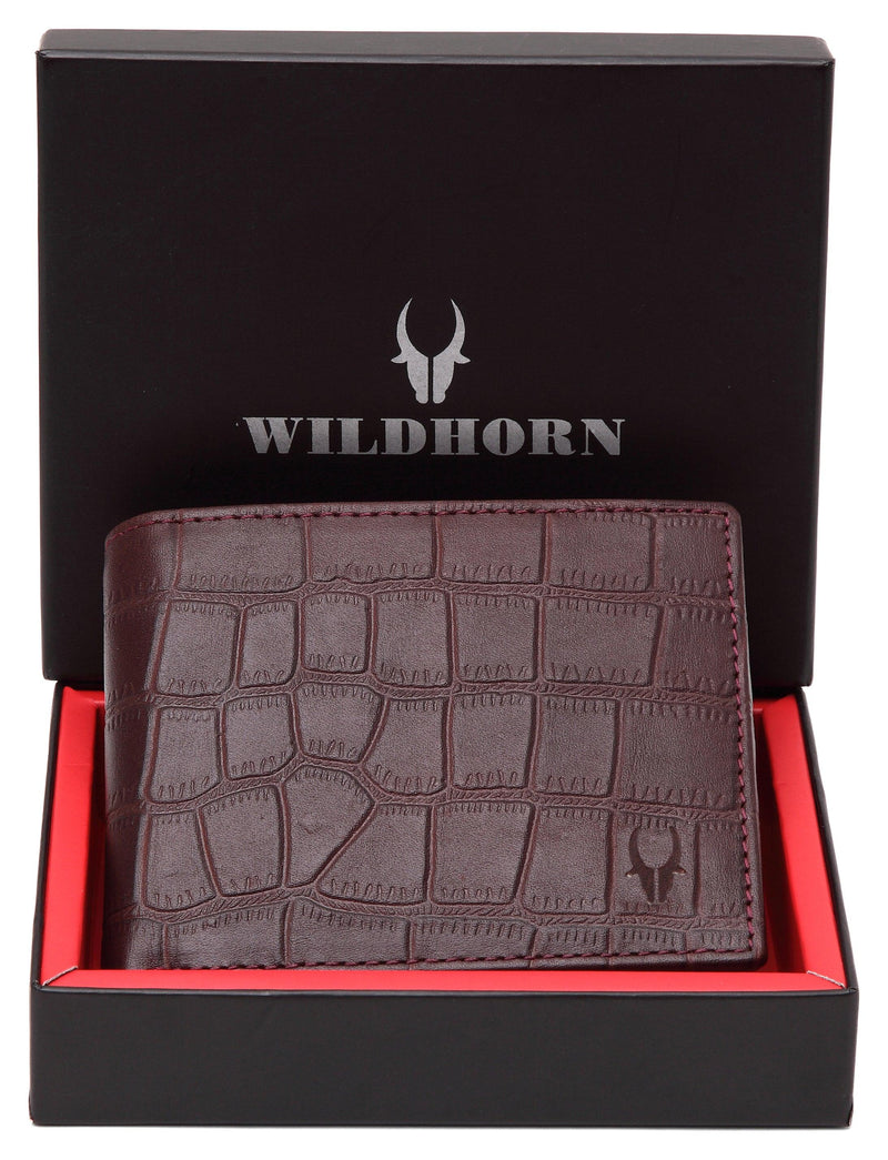 WildHorn® RFID Protected Genuine High Quality Leather Wallet for Men - WILDHORN