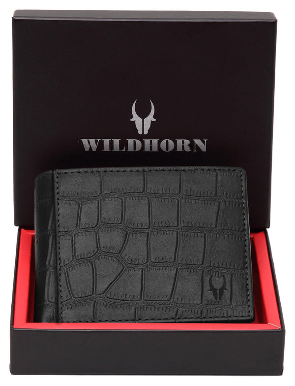 WildHorn® RFID Protected 100% Genuine High Quality Mens Leather Wallet - WILDHORN