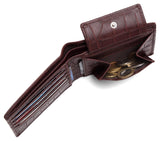 WildHorn® RFID Protected Genuine High Quality Leather Wallet Keychain & Pen Combo for Men