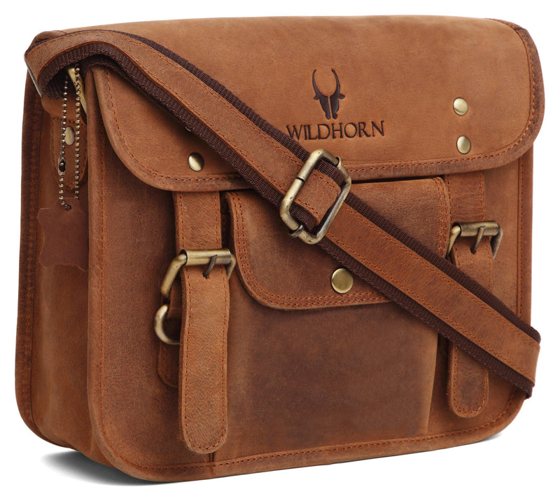 WildHorn Leather Laptop Messenger Bag for Men - WILDHORN