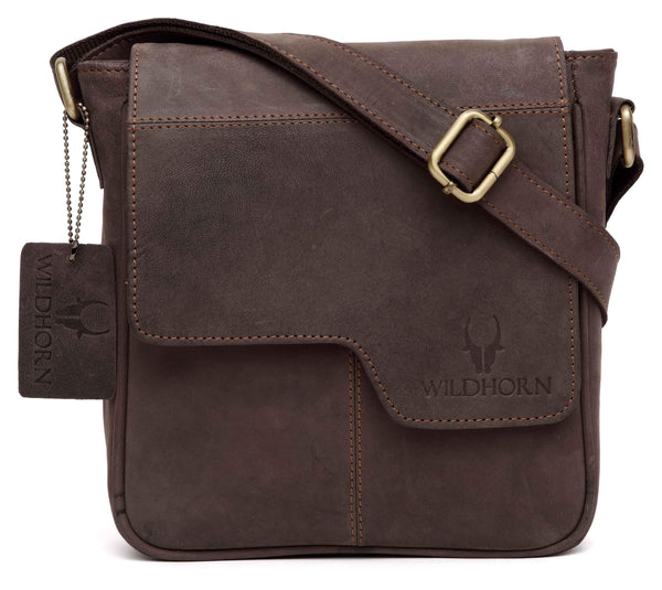 WildHorn Urban Edge Vintage 100% Genuine Leather Messenger Bag - WILDHORN
