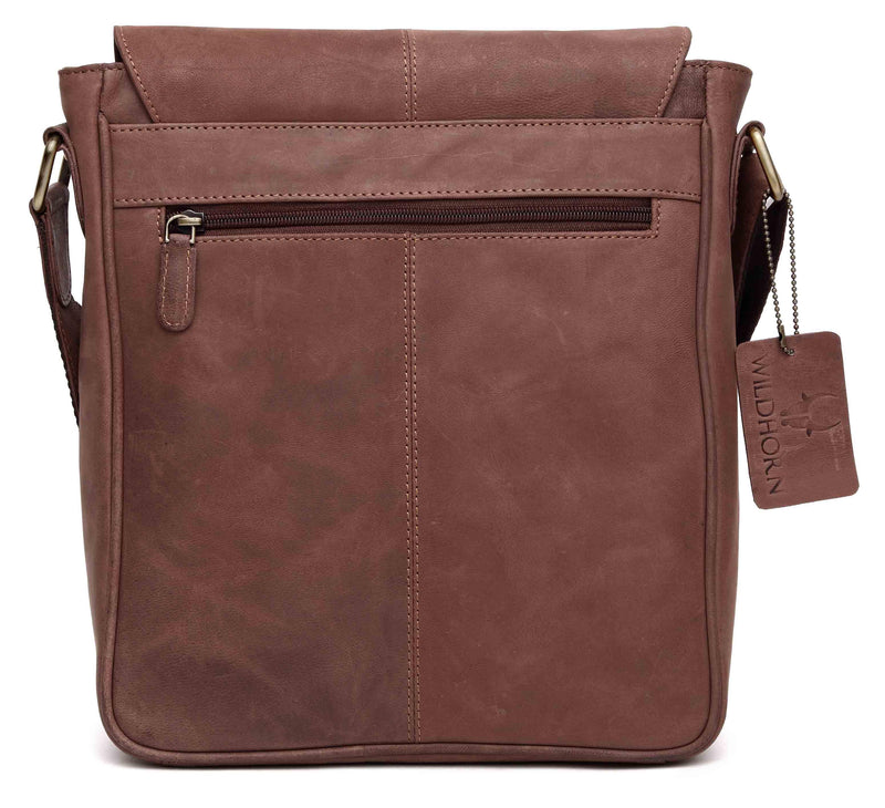Wildhorn Genuine Hunter Leather Sling bag for Men | Everyday Multipurpose Satchel Messenger Bag(MB231) - WILDHORN