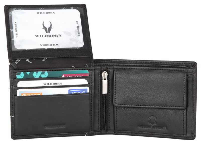 WildHorn® RFID Protected Genuine Leather Wallet for Men - WILDHORN