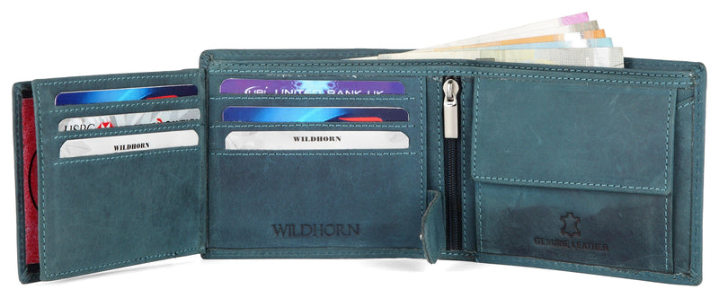 WildHorn® RFID Protected Custom Photo Engraved Personalized High Quality Mens Leather Wallet for Gifting - WILDHORN