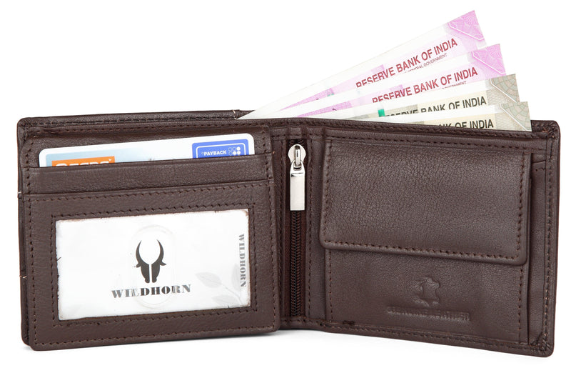 WildHorn® RFID Protected Genuine Leather Wallet for Men - WILDHORN