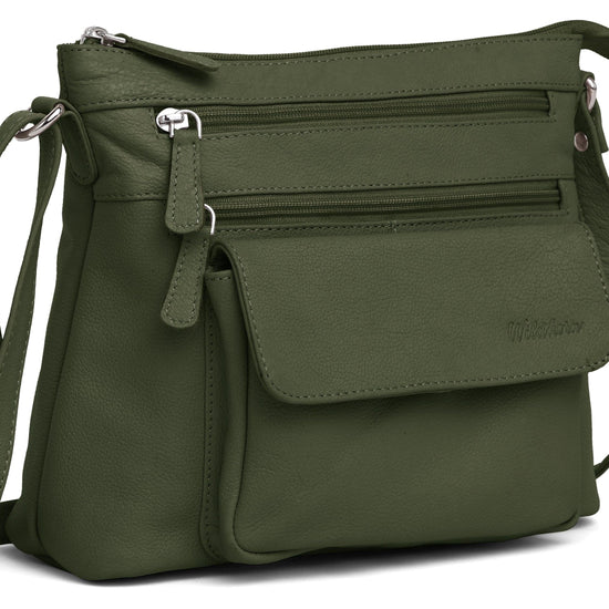 WILDHORN® Upper Grain Genuine Leather Ladies Sling Bag | Cross-body Bag | Hand Bag | Shoulder Bag with Adjustable Strap for Girls & Women - WILDHORN