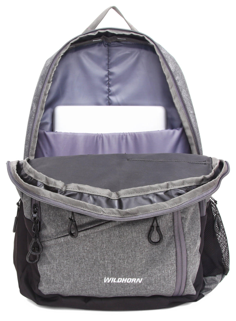 WILDHORN Laptop Backpack for Men, Extra Large 38L Travel Backpack with Multi Zip Compartment, Business College Bookbags Fit 17inch Laptop
