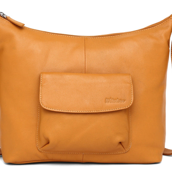 WildHorn® Upper Grain Genuine Leather Ladies Tote Bag | Shoulder Bag with Adjustable Strap for Girls & Women. - WILDHORN