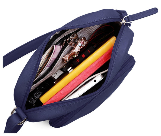 WildHorn® Upper Grain Genuine Leather Ladies Sling Bag | Cross-body Bag | Shoulder Bag | Hand Bag with Adjustable Strap for Girls & Women. - WILDHORN