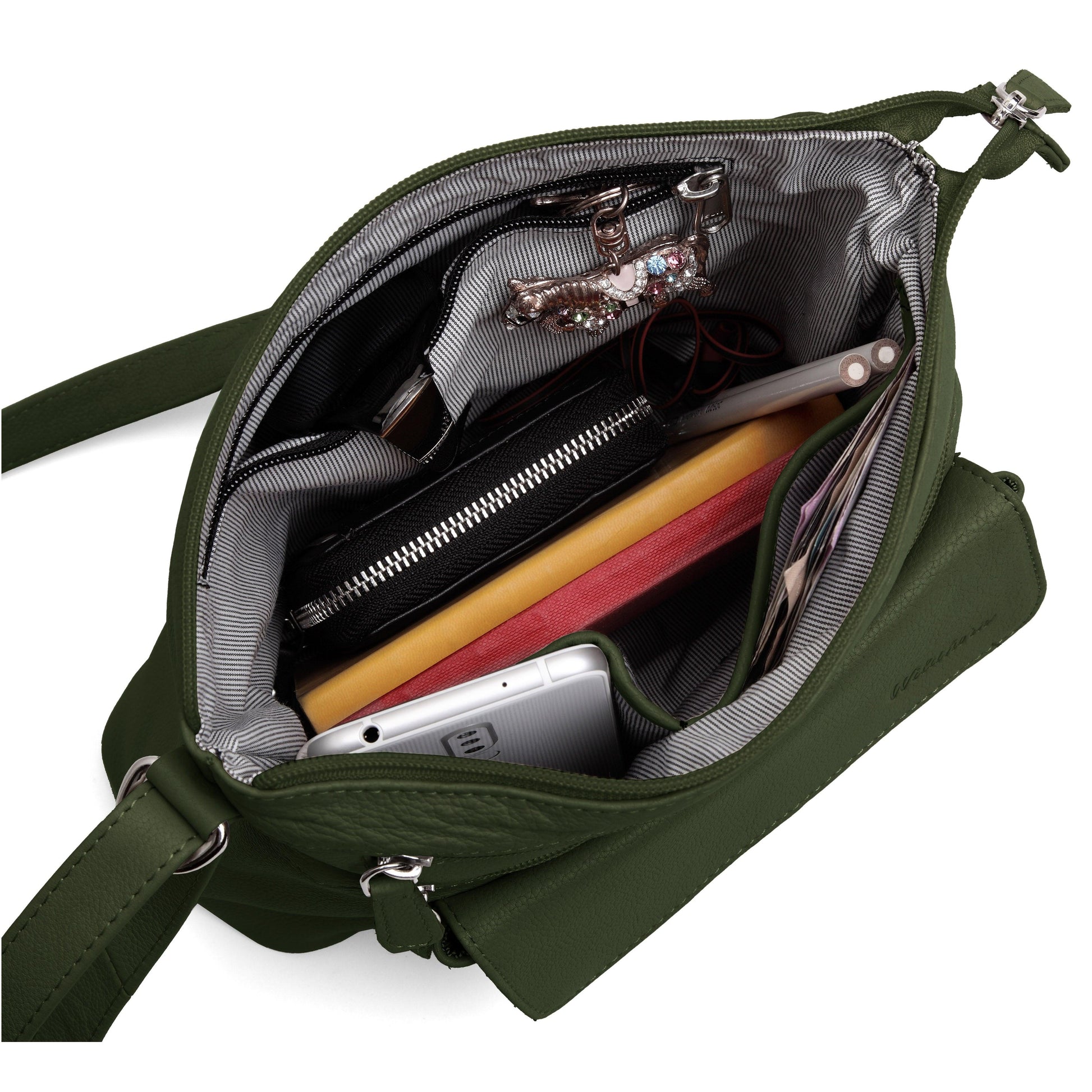 WILDHORN® Upper Grain Genuine Leather Ladies Sling Bag | Cross-body Bag | Hand Bag | Shoulder Bag with Adjustable Strap for Girls & Women - WILDHORN