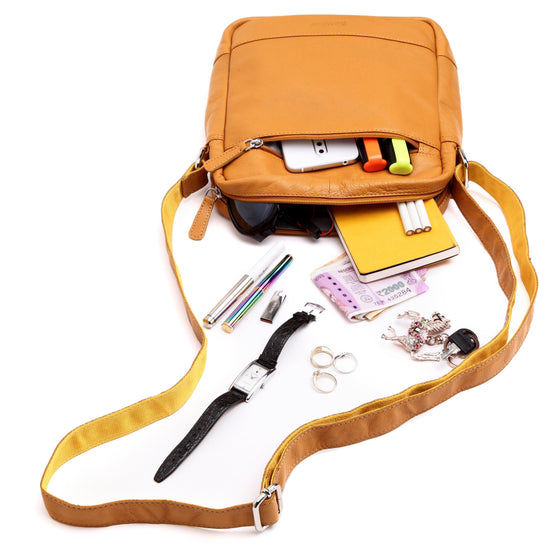 WILDHORN® Genuine Leather Ladies Sling Bag | Crossbody Bag|Shoulder Bag with Adjustable Strap for Girls & Women - WILDHORN
