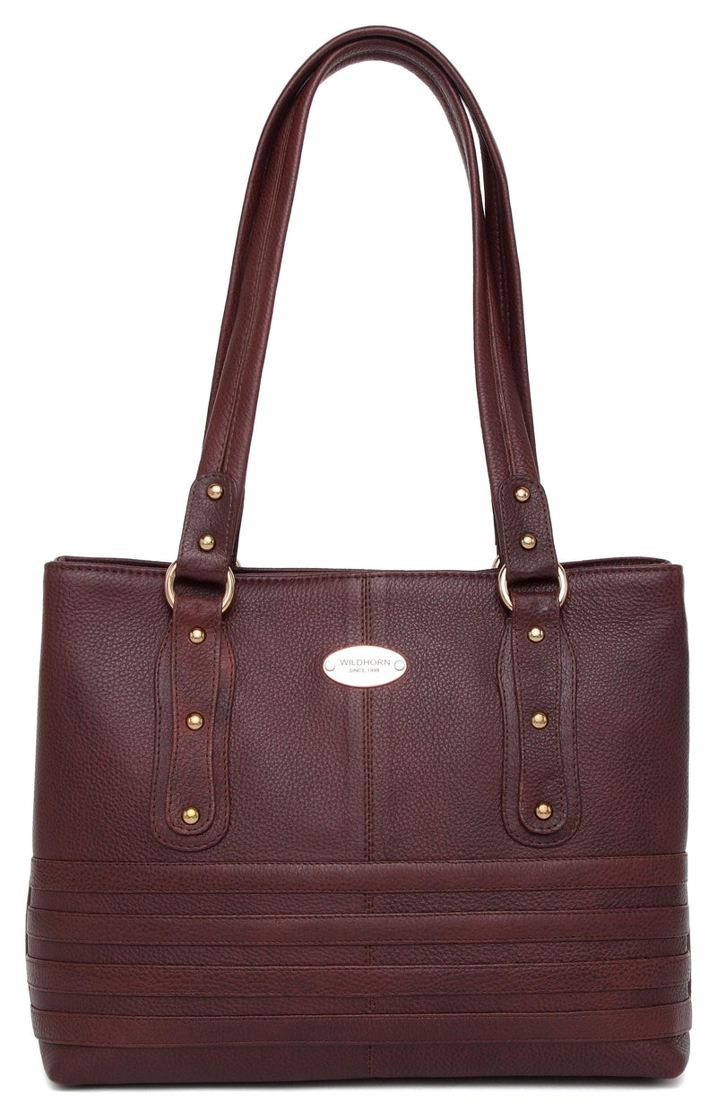 WILDHORN Upper Grain Genuine Leather Ladies Shoulder Bag | Hand Bag | Shopping Bag for Girls & Women. - WILDHORN