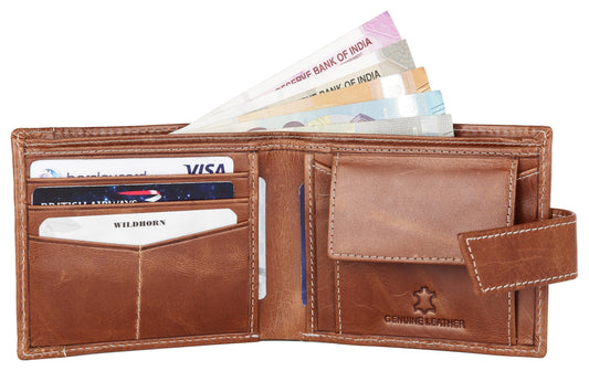 WildHorn® RFID Protected Custom Engraved Personalized High Quality Mens Leather Wallet for Gifting - WILDHORN