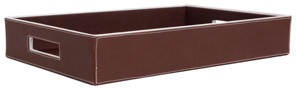 WildHorn Square Brown Tray with Handles .Handcrafted Decorative Serving Tray for Table Decor, Kitchen and Dining and Gifts - WILDHORN