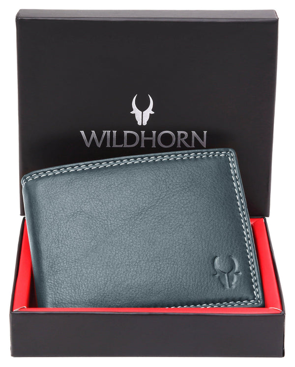 WILDHORN Top Grain Leather Wallet for Men | Ultra Strong Stitching | Handcrafted | RFID Blocking - WILDHORN