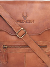 WILDHORN® 100% Genuine Leather Sling Messenger Bag for Men - WILDHORN