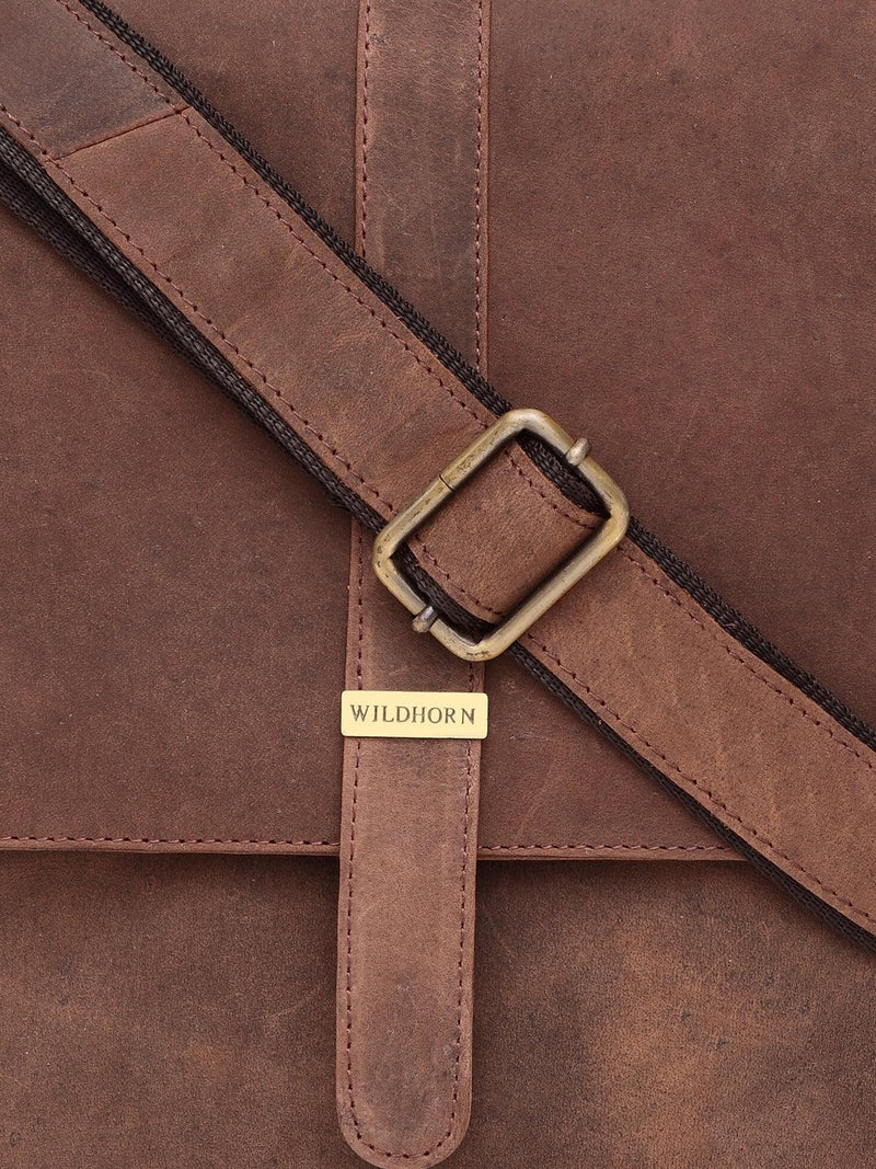 WILDHORN® 100% Genuine Leather Sling Messenger Bag for Men