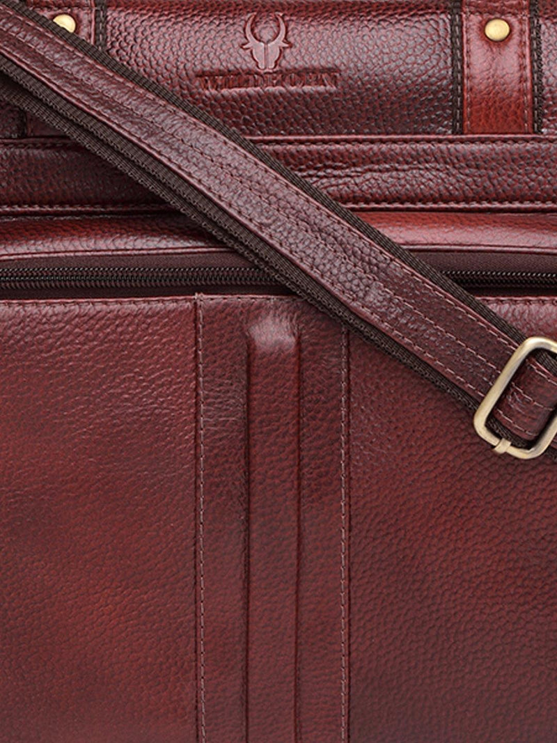 WILDHORN® 100% Genuine Leather Laptop Bag for Men