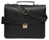 WILDHORN Leather 15 inches Black Messenger Bag (MB217) - WILDHORN
