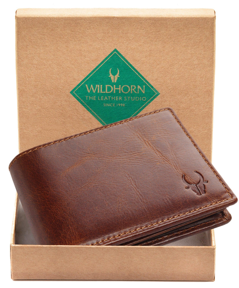 WILDHORN® Premium Top Grain Genuine Leather Wallet for Men - WILDHORN