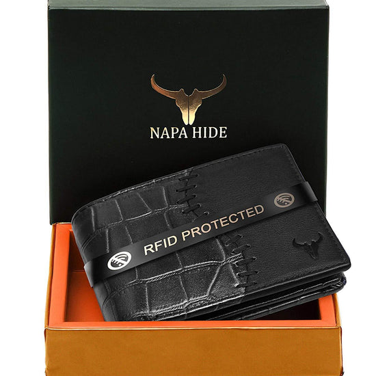 Napa Hide Black Men's Wallet (NPH0003 BLK) - WILDHORN