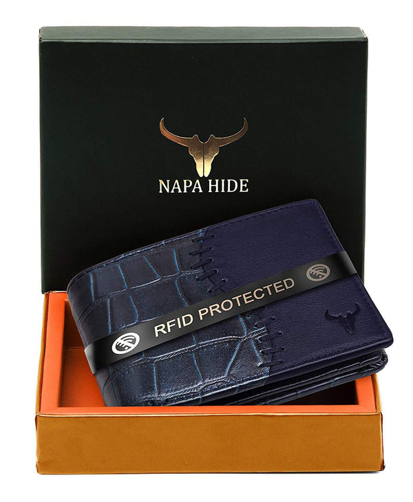 Napa Hide Blue Men's Wallet (NPH005 BLU) - WILDHORN