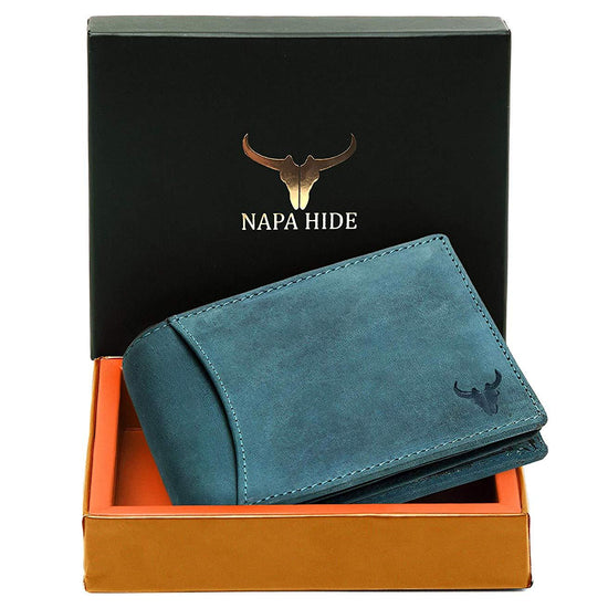 Napa Hide Blue Men's Wallet (NPH009 BLU HNTR) - WILDHORN