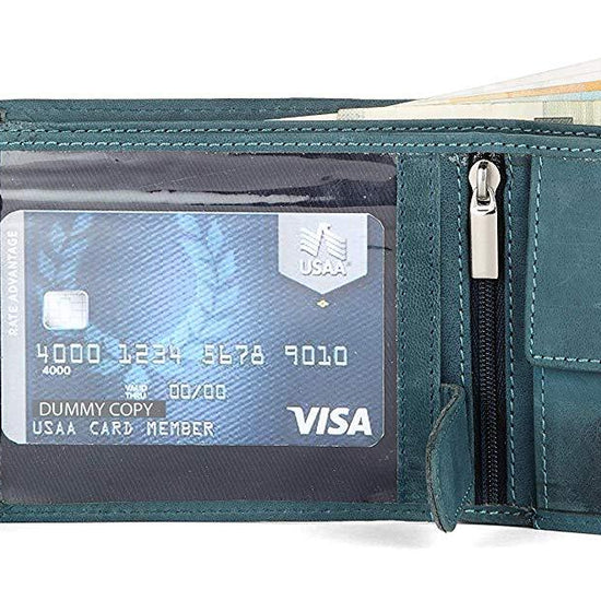 Napa Hide Blue Men's Wallet (NPH009 BLU HNTR) - WILDHORN