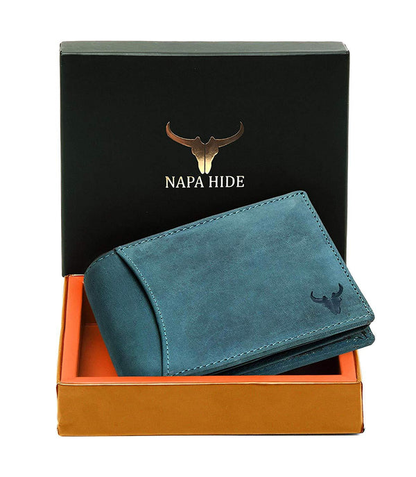 Napa Hide Blue Men's Wallet (NPH009 BLU HNTR) - WILDHORN