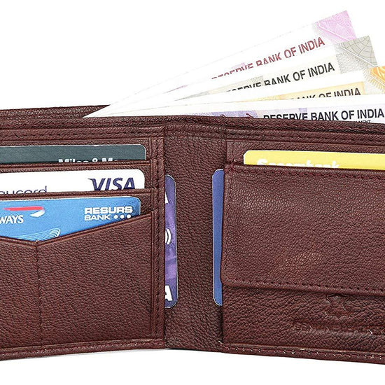 Napa Hide Brown Men's Wallet (NPH010 Maroon) - WILDHORN