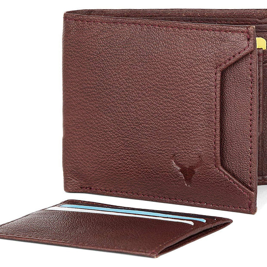 Napa Hide Brown Men's Wallet (NPH010 Maroon) - WILDHORN