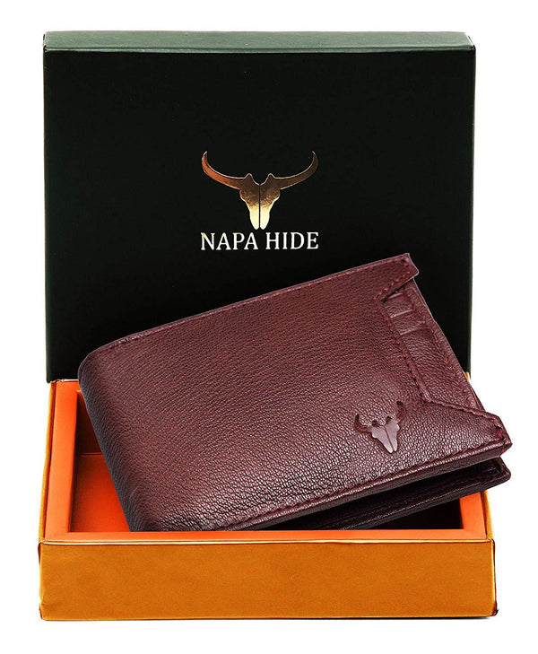 Napa Hide Brown Men's Wallet (NPH010 Maroon) - WILDHORN