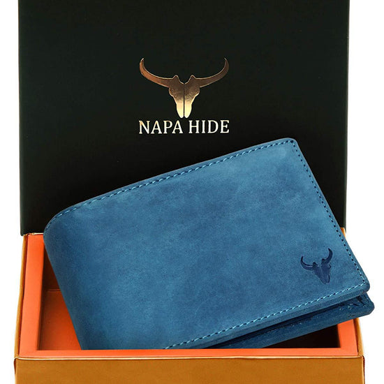 Napa Hide Blue Men's Wallet (NPH013 BLU HNTR) - WILDHORN