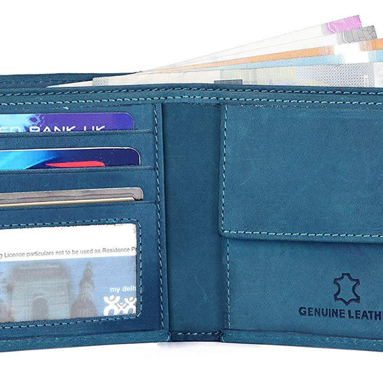 Napa Hide Blue Men's Wallet (NPH013 BLU HNTR) - WILDHORN