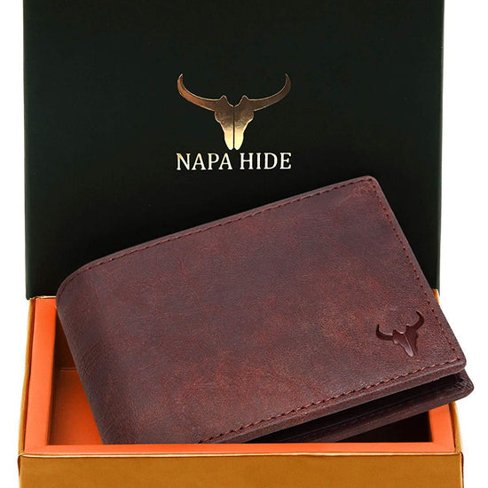 Napa Hide Brown Men's Wallet (NPH013 BRN Crackle) - WILDHORN