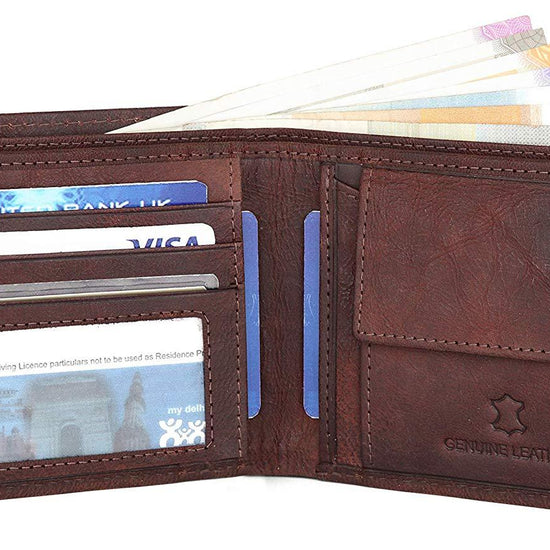 Napa Hide Brown Men's Wallet (NPH013 BRN Crackle) - WILDHORN