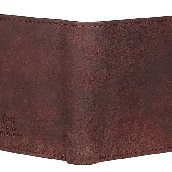 Napa Hide Brown Men's Wallet (NPH013 BRN Crackle) - WILDHORN