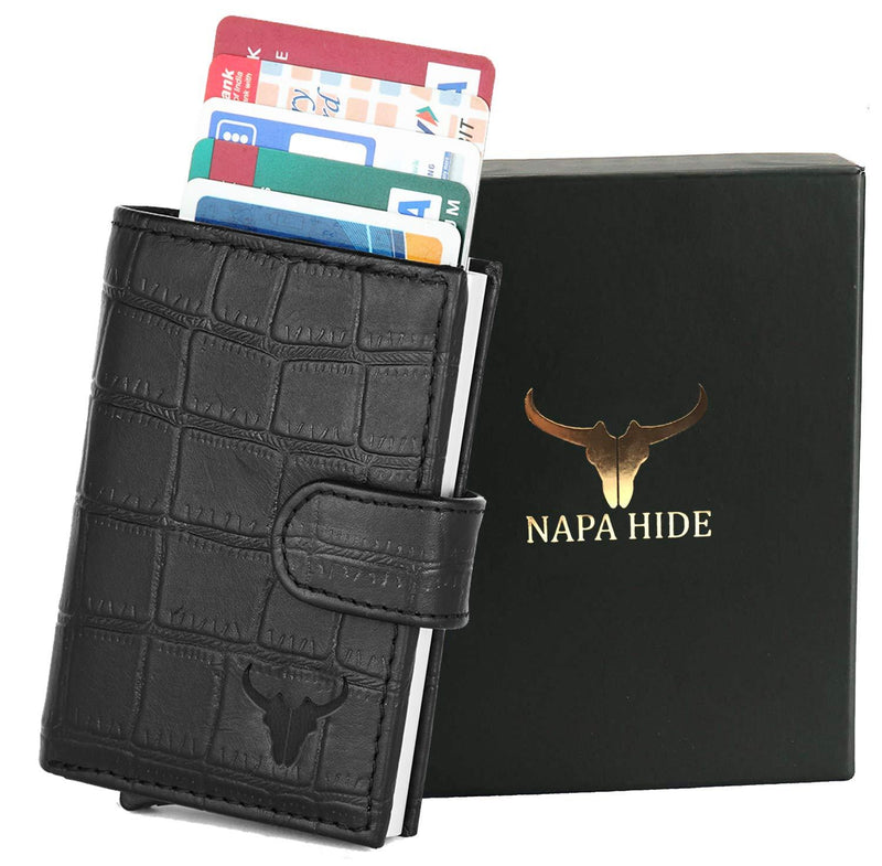 Napa Hide Black Men's Wallet (NPHCRD003 BLK) - WILDHORN