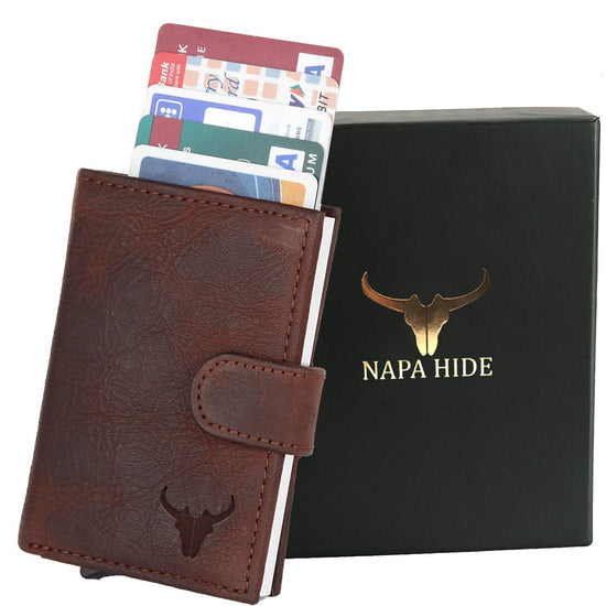 Napa Hide Brown Men's Wallet (NPHCRD004 Crackle) - WILDHORN