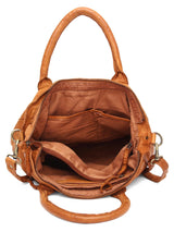 WILDHORN Leather Top Handle Satchel Tote Handbags For Girls & Women I Modern & Stylish Leather Shoulder Bag with zipper Closure I Ideal for Travelling, Parties, Weddings & Gifts
