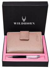WILDHORN® Women's Leather Wallet and Pen Combo Set - WILDHORN