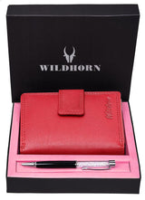 WILDHORN® Women's Leather Wallet and Pen Combo Set - WILDHORN