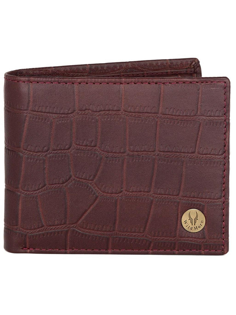 WILDHORN® RFID Protected Genuine High Quality  Leather Wallet, Keychain & Pen Combo for Men